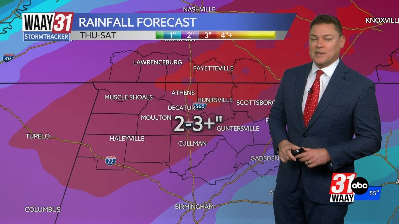 Tracking heavy rain later this week across north Alabama - YouTube
