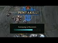 A 1v5 level 6 030 pentakill as the server is going down in urf