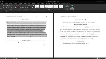 Table of Contents  - When Body Text Appears in the TOC