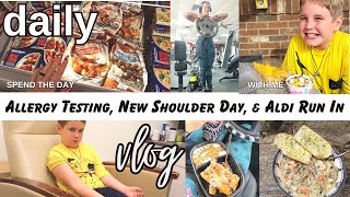 FIT MOM VLOG: Traumatizing Allergy Testing, New Shoulder Workout, & Aldi Run!