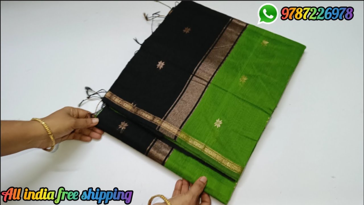 Premium Maheshwari Silk Saree (SWSRMAH100) main image 1