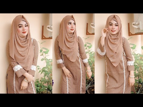 How to Wear Chiffon Hijab With Salwar Suit