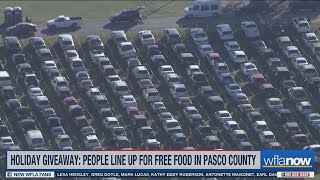 Holiday giveaway: People line up for free food in Pasco County