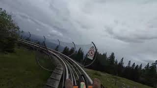 Hexenexpress Alpine Coaster Winterberg | 4K POV (No Brakes, wet track!)