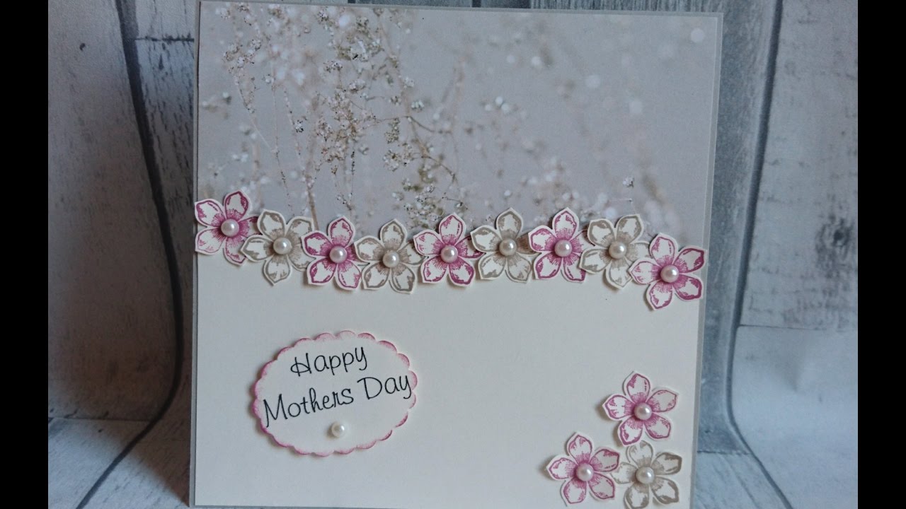 mothers day card tutorial - YouTube
