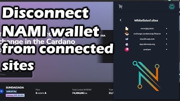Disconnect NAMI wallet from connected sites