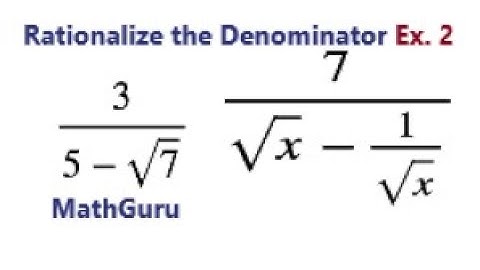 How to Rationalize Denominator | Surds | Examples 2