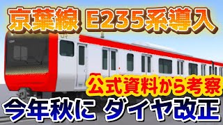 【E235系2000番台か】JR京葉線のダイヤ改正・新車の疑惑が浮上