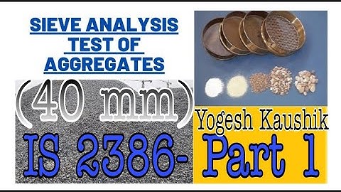 SIEVE ANALYSIS of 40 mm COARSE AGGREGATES I GRADATION TEST I GRAIN SIZE ANALYSIS OF COARSE AGGREGATE