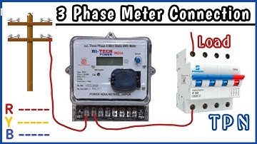 3 phase meter connection | 3 phase meter wiring | Three phase meter connection