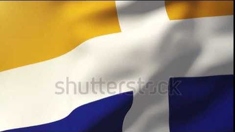 Isles Of Scilly flag waving in the wind. Looping sun rises style. Animation loop Stock video by