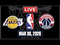NBA Live! WIZARDS vs LAKERS | Los Angeles vs Washington | MAR 30 2026 | NBA 2K26