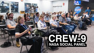 NASAs SpaceX Crew-9 Panel: Space Station 101
Digital content creators and media are joined by NASA subject matter experts at Kennedy Space Center ahead of the Crew-9 launch to the International Space Station!
Participants include:
Jim Free, NASA Associate Administrator
Robyn Gatens, Director, International Space Station and acting Director for the Commercial Spaceflight Division
Jennifer Buchli, International Space Station Program Chief Scientist
John Posey, NASA Crew Dragon Engineer from Engineering
Join us online and submit questions using #ASKNASA for a chance to have your questions answered live on air!
NASA and SpaceX are targeting no earlier than 1:17 p.m. EDT on Saturday, Sept. 28, for the launch of the agency’s SpaceX Crew-9 mission to the International Space Station, with NASA astronaut Nick Hague, commander, and Roscosmos cosmonaut Aleksandr Gorbunov, mission specialist, launching aboard a SpaceX Falcon 9 rocket. NASAs SpaceX Crew-9 Panel: Space Station 101