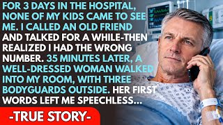 I Called the Wrong Number From My Hospital Bed—35 Minutes Later, a Woman With 3 Bodyguards Showed Up