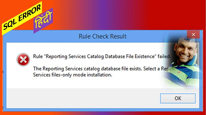 Rule "Reporting services Catalog database file existence" failed