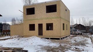 🏠Второй этаж готов😮‍💨 Стройка дома из Сип панелей