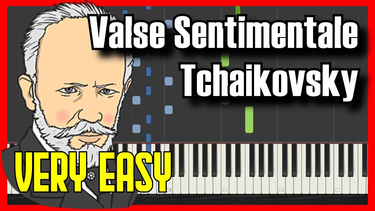🎹 Как Играть на Пианино Valse Sentimentale P. Tchaikovsky ✔️ | 【2024】Легкое Пианино Урок (Synthesia)