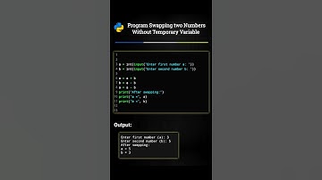 🔁 Swap two numbers without temp in python #shorts #coding