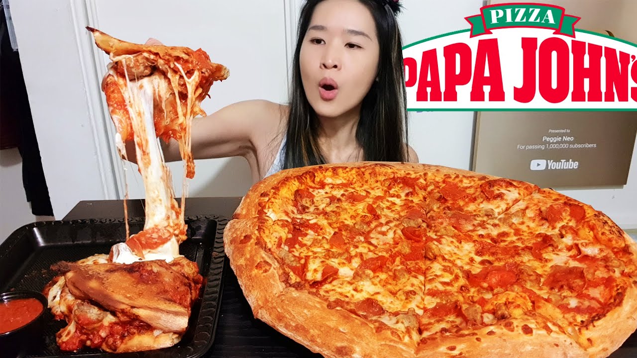VERY CHEESY PAPADIAS! Papa John's New York Style Pizza & Parmesan