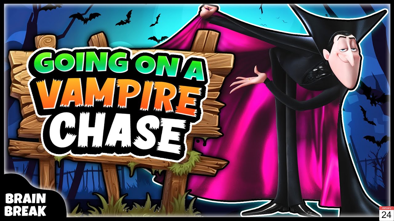 Going on a Super Vampire Hunt🧛 Spooky Brain Break | Kids Movement Exercises | Halloween Freeze Dance