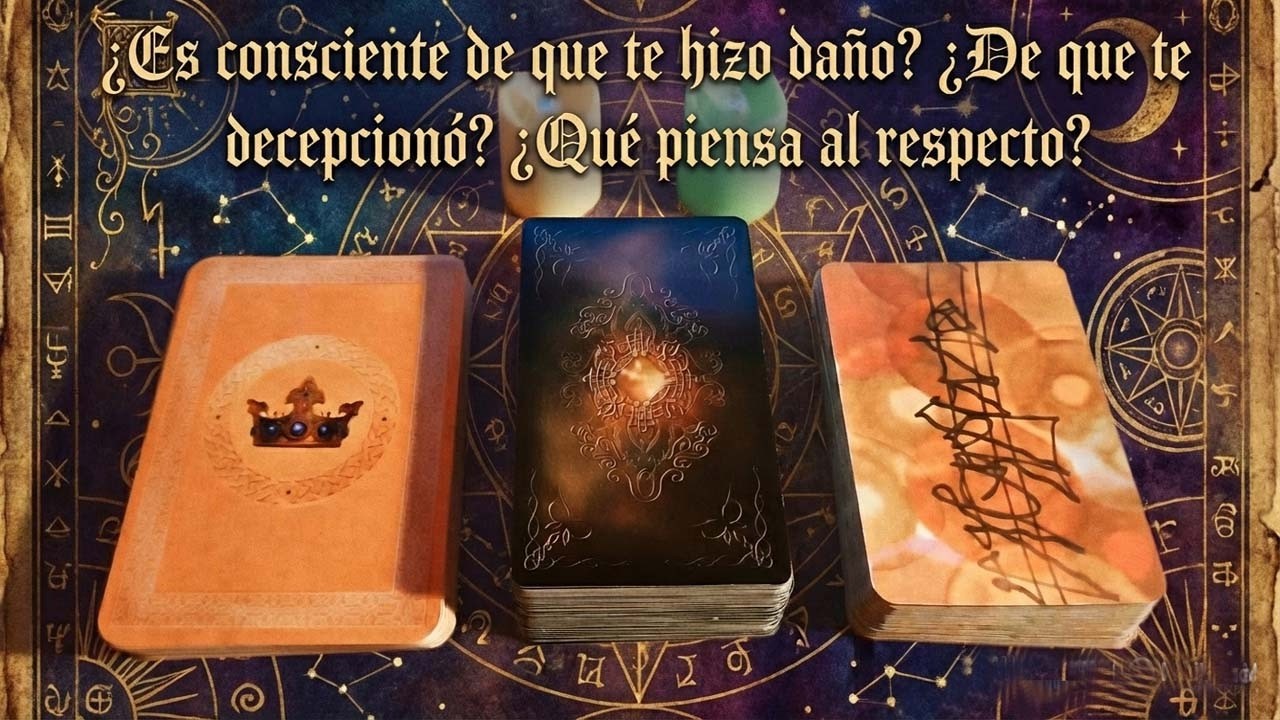 ¿ES CONSCIENTE DE QUE TE HA HECHO DAÑO? ¿DE QUÉ TE HA DECEPCIONADO? ¿QUÉ SIENTE AL RESPECTO? Tarot .