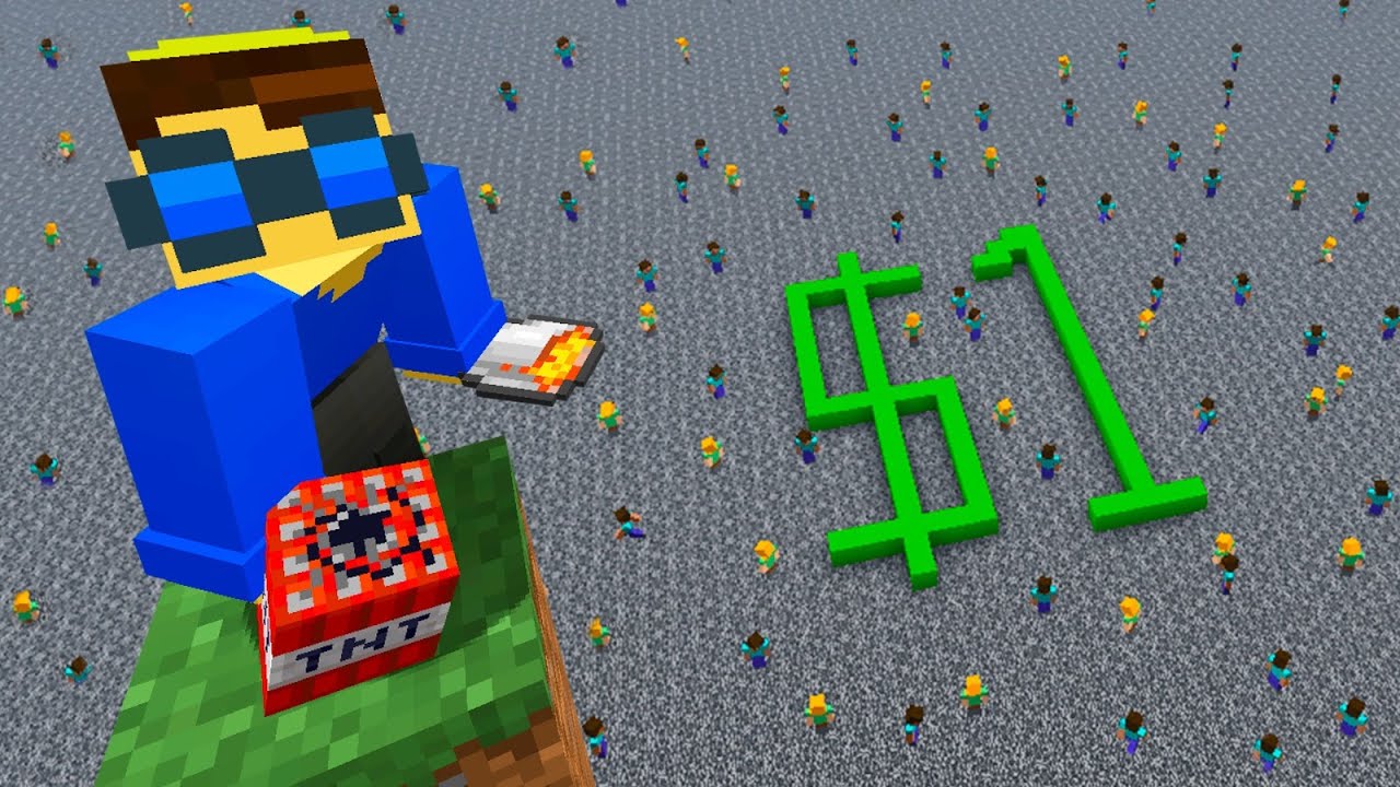 200 JOGADORES vs 1 REAL no Minecraft