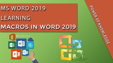 Various Steps to Use  Macro In Word 2019 (Hindi)