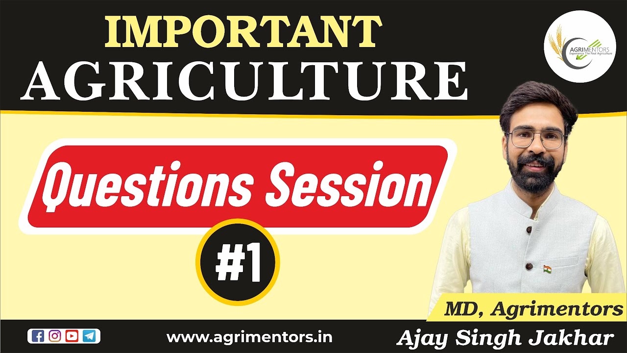 #1 Important Agriculture Questions Session | AFO | NABARD | ADO | AAO ...