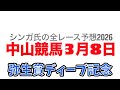 3月8日中山競馬【全レース予想】2026弥生賞