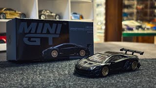 MINI GT 1087 LB☆WORKS Aventador Matte Black Unboxing 🔥 Worth The