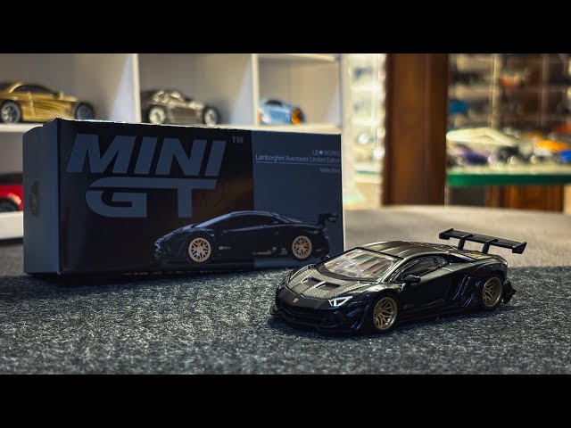 MINI GT LB・Works Lamborghini Aventador MINI GT 1087 LB☆WORKS Aventador Matte Black Unboxing 🔥 Worth The