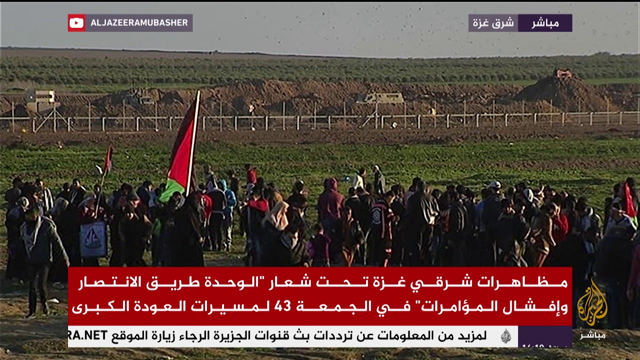 إصابات في صفوف المتظاهرين الفلسطينيين شرقي غزة