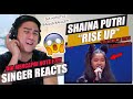 Singer reacts to shaina putri  rise up  blind auditions  the voice kids indonesia s4