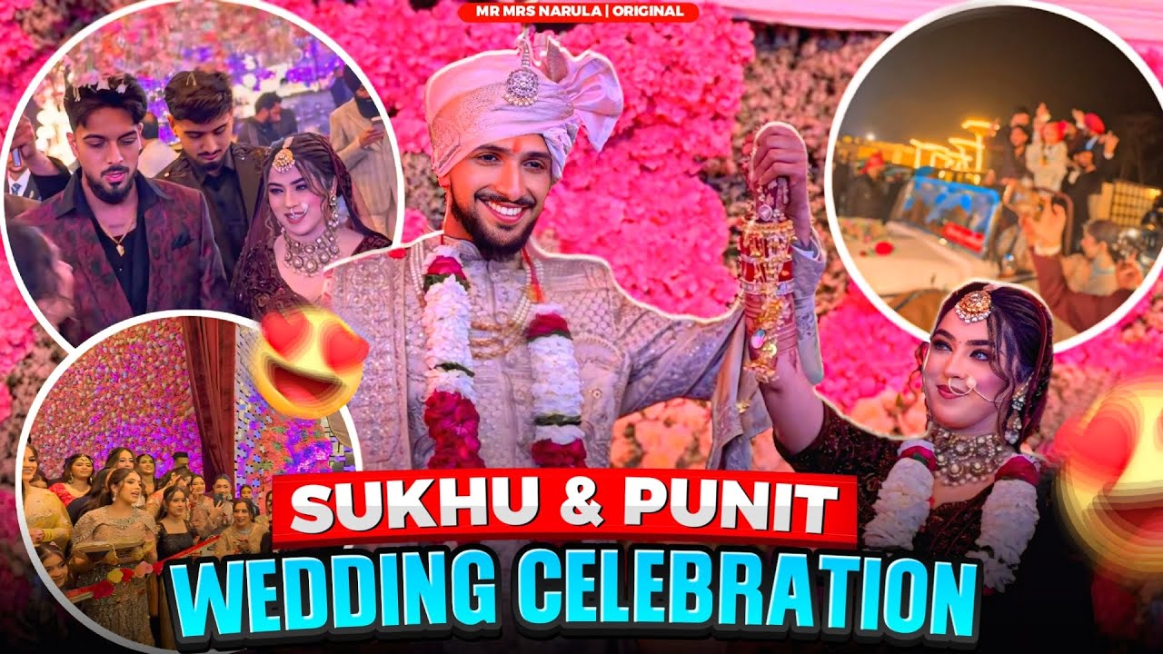 SUKHMANI ND PUNEET WEDDING CELEBRATION 🥳 | FINALLY VIAH HOGYA 😍🗣️ | MR MRS NARULA 