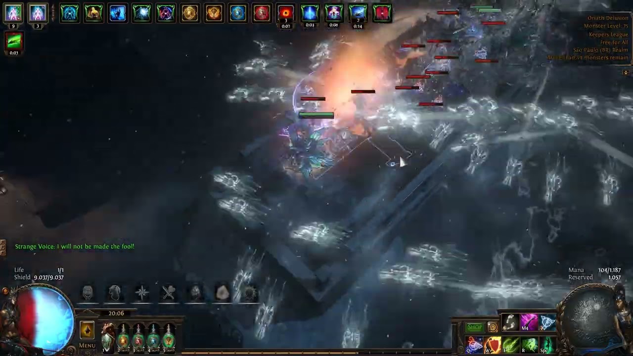 Path of Exile Necromancer Hydra Spectre vs Simulacrum wave 14 15