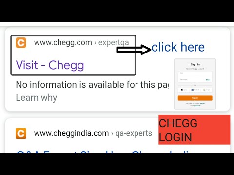 How to login in chegg after  make account|||login problem choose correct website