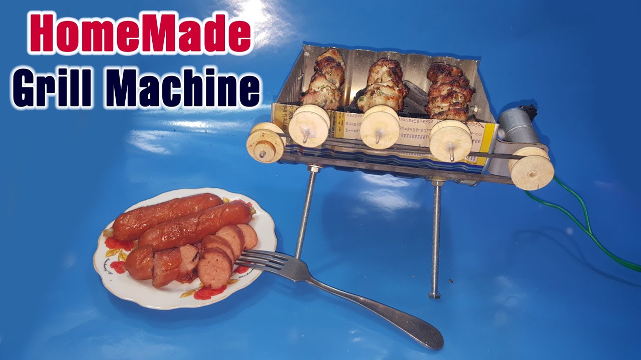 HomeMade Sausage Grill Machine DIY BBQ grill At Home YouTube