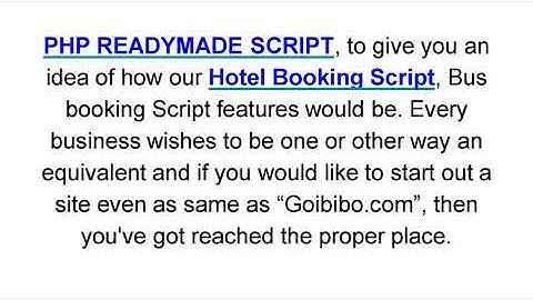 Hotel Booking Script