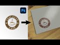 Free Corporate Paper-pressed Logo Mockup: Adobe Photoshop