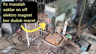 cara memperbaiki saklar switch on off mesin bor duduk macet | mesin bor listrik duduk