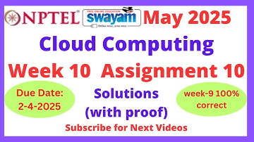NPTEL CLOUD COMPUTING WEEK 10 ASSIGNMENT 10 solutions || DON