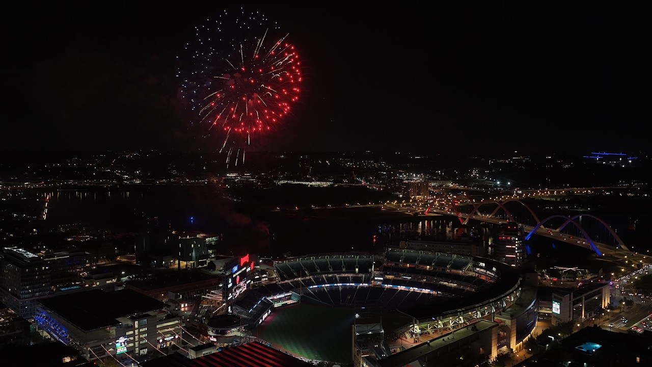 America 250 Fireworks Over Nationals Park Drone Footage | Washington, D.C. | Fourth of July