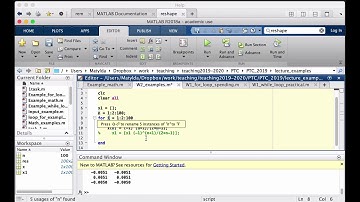 Intro to MATLAB - Week 2 - Example 1: Creating arrays