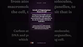 Bio 0060 · Levels of Organization: Atom to Cell