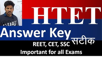 HTET exam Answer key live HTET 2022 Answer Key Live, Math Reasoning Question Htet answer htet 2022