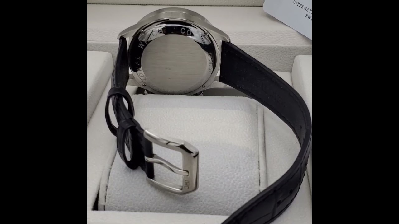 Iwc Inspired Chronograph Watch - Leather Strap"