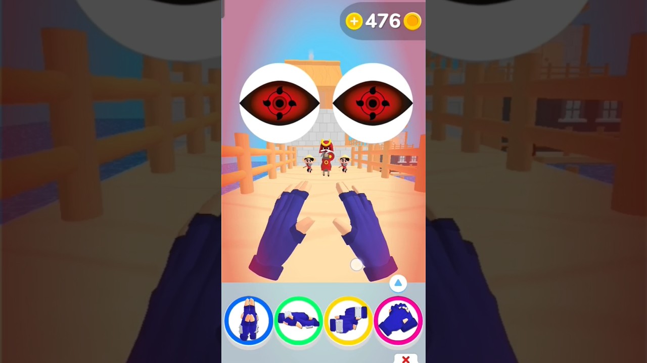 Ninja hands game use sharingan#shorts # Naruto