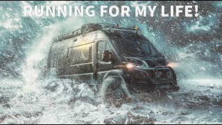 Surviving Severe Triple Hurricane, Extreme Winter Van Life Storm Camping Blizzard & Snow #2 #vanlife
