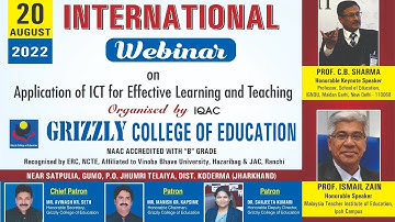 International Webinar on Application of ICT for Effective Learning and Teaching