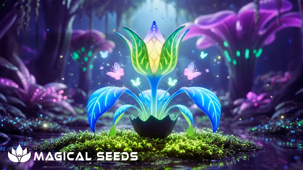 Satisfying AI ASMR : 9 Neon Plants Grow from Regular Seeds | Plant Seeds #1